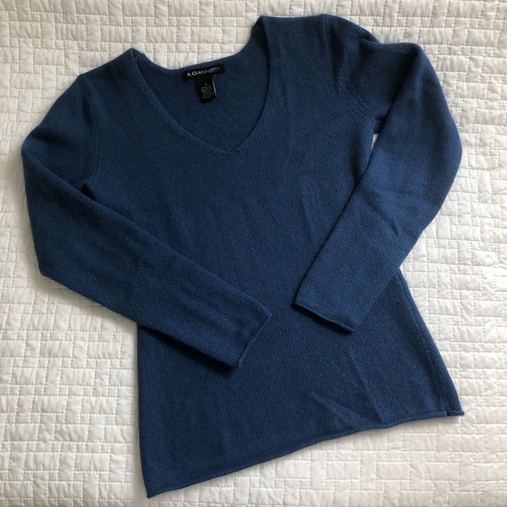 Angora, Wool Blue Sweater, size S
